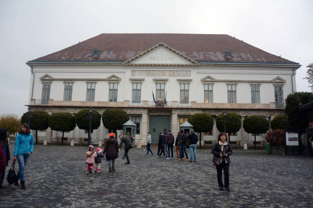 o belo edifício do palácio sandor em budapeste, hungria - sandor palace - fotografias e filmes do acervo