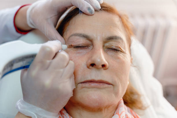 istock Cystic lesions, hyperpigmentation, palpebral ptosis, palpebrarum, plexr device, xanthelasma, blepharoplasty 1292119148