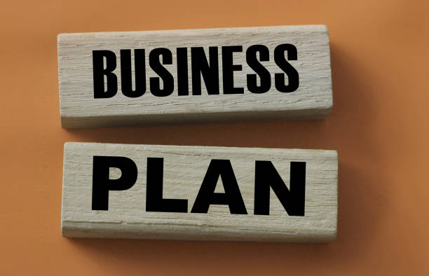 istock Business plan on wooden blocks. Business development concept 1292119783