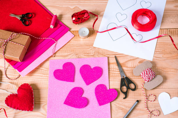 istock Diy felt and foamiran crafting for Valentine's Day 1292120336