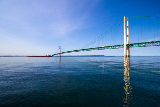 The Mackinac Bridge; also referred to as the Mighty Mac or Big Mac,  is a suspension bridge that connects the Upper and Lower peninsulas of the U.S. state of Michigan. It spans the Straits of Mackinac, a body of water connecting Lake Michigan and Lake Huron, two of the Great Lakes. Michigan.