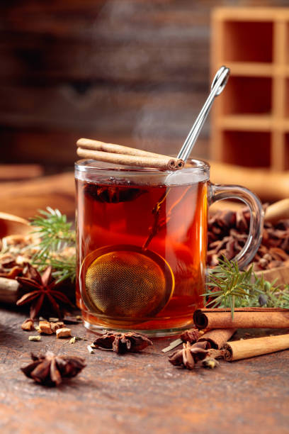 istock Christmas herbal tea with cinnamon, anise, and dried herbs. 1292127865