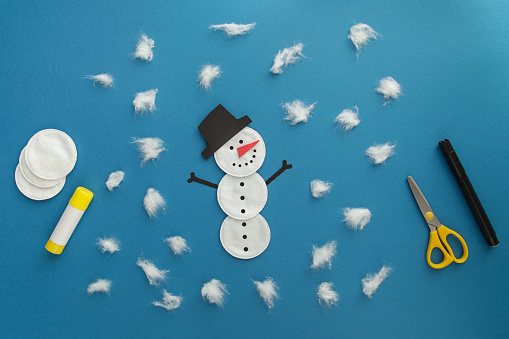 Easy Winter Craft for kid. Winter card 