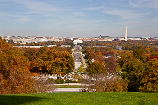 Dramatic photos of the Washington Monument in Washington, DC. The monument sits at one end of the National Mall and was built to commemorate George Washington, the first President of the United States.