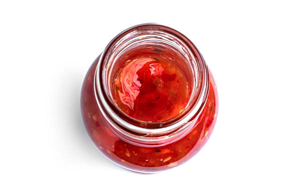 istock Paprika sauce isolated on white background 1292132949