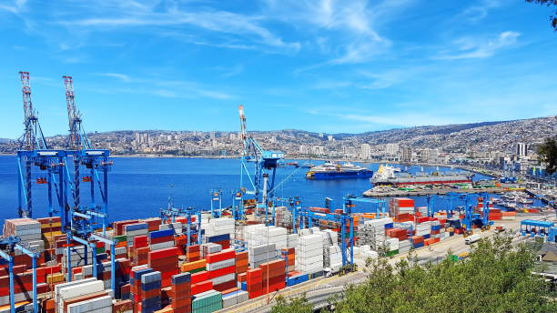 panorama da cidade de valparaíso - valparaíso - fotografias e filmes do acervo