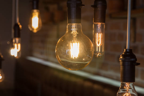 istock rustic lamp with its light bulbs in a closed place 1292153960