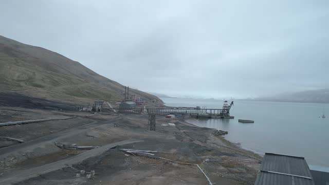 Pyramiden, Svalbard, Aerial Drone Footage Of A Russian Arctic Ghost Town