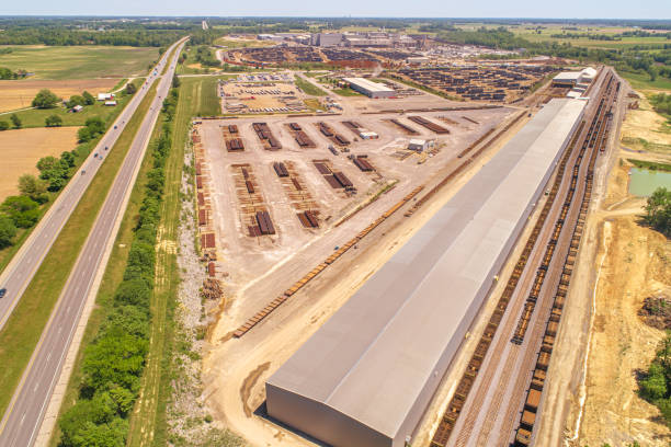 istock Aerial View of Metal Processing Facility/Heavy Industry 1292170355