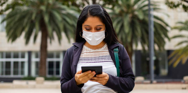 istock Business Woman With Face Mask 1292170591