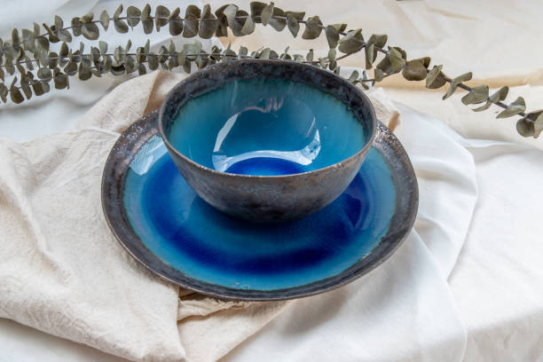 istock Set of Ceramic bowl with Dried flowers. 1292171391