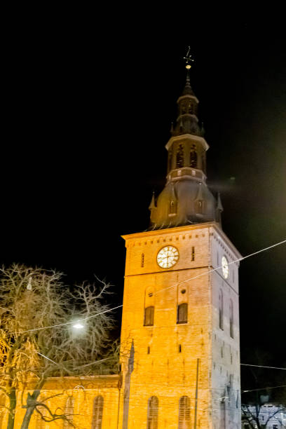 istock oslo cathedral at night, norway 1292178406