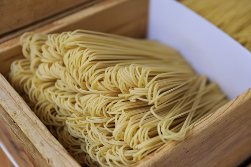 Spaghetti pasta factory made in italy