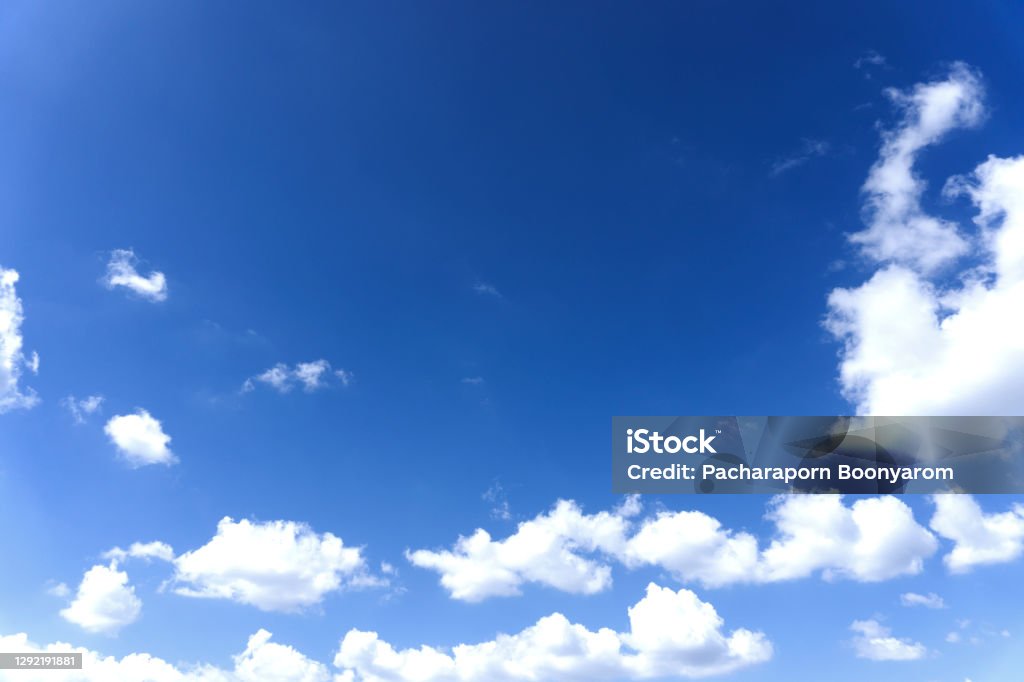 Landscape of the sky with clouds in different shapes, refer to the imagination and creativity freedom and ideas Landscape of the blue sky with clouds in the summer with natural sunlight over the creativity ideas on the abstract wide space background, refer to the hope and freedom of the future Abstract Stock Photo