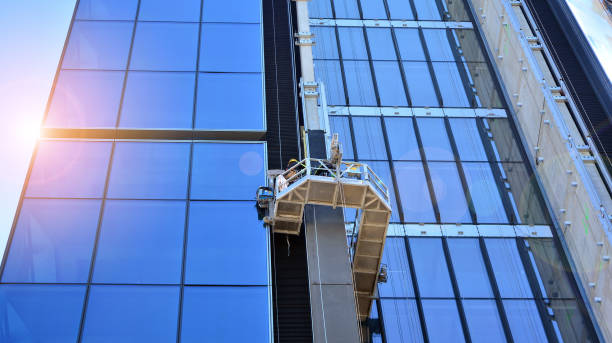 istock Abstract reflection of modern city glass facades. 1292197186