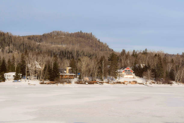 istock Winter landscape around a lake in Quebec, 1292199549