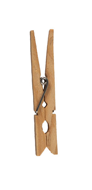 istock Wooden clothespin, isolated on white background. 1292201135