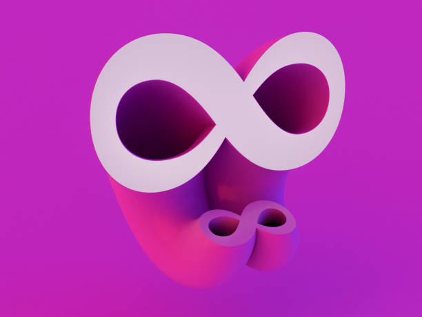 istock Symbol of infinity art info. Combination of figure 8. Infinity concept icon. 3D 1292206249