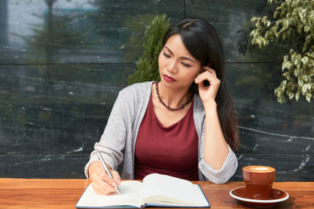 istock Woman writing thoughts in journal 1292206483