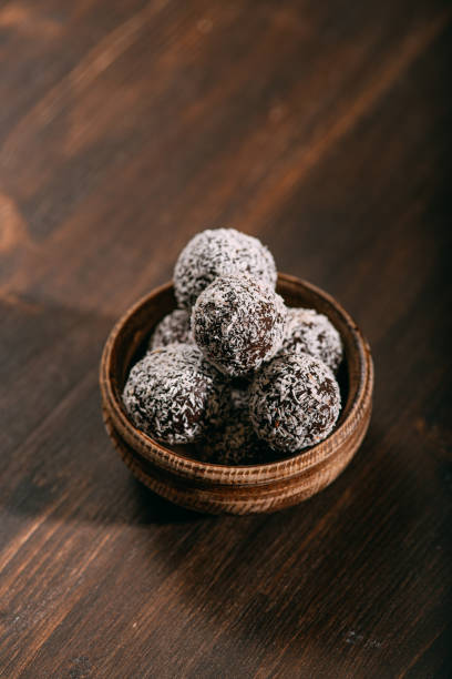 istock Vegetarian Chocolate Truffles on the Wooden Table 1292206651