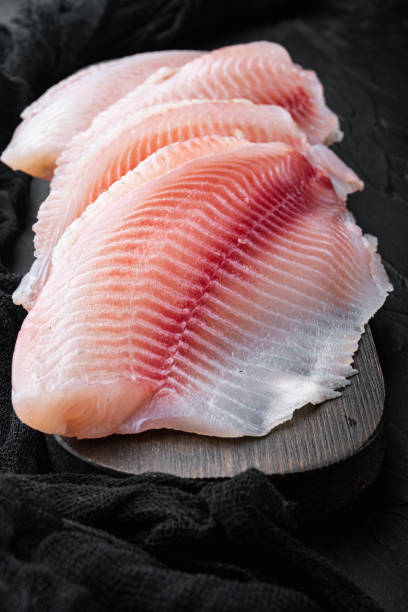 istock White tilapia fish fillet, on black background 1292211013