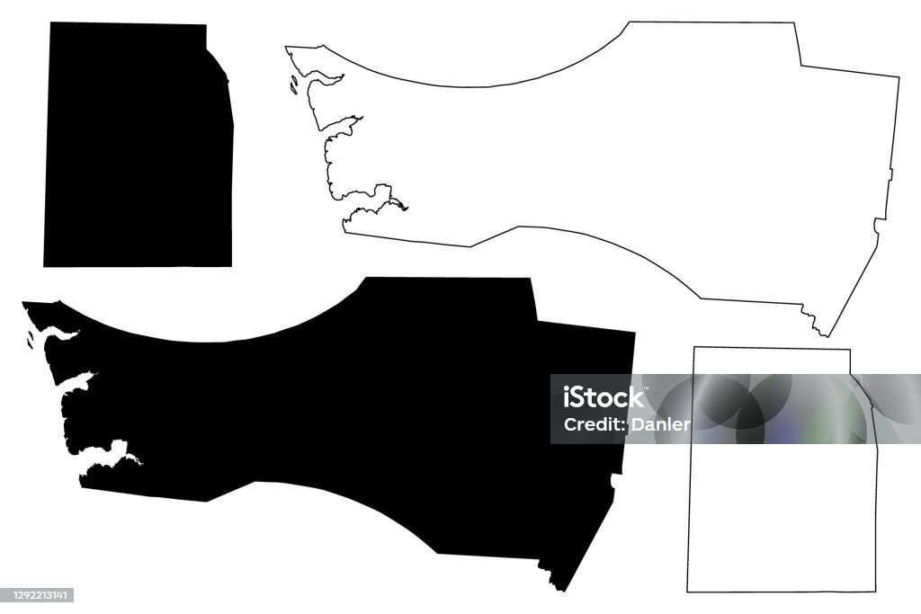 Vetores de Condado De Houston E Hardeman Estado Do Tennessee Mapa Vetor