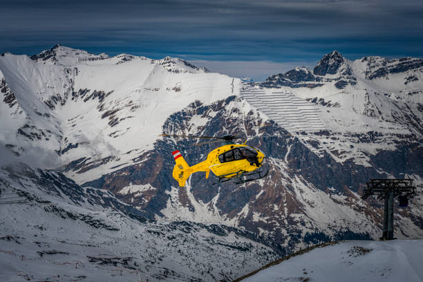 istock rescue helicopter in winter landscape in Austria 1292215552