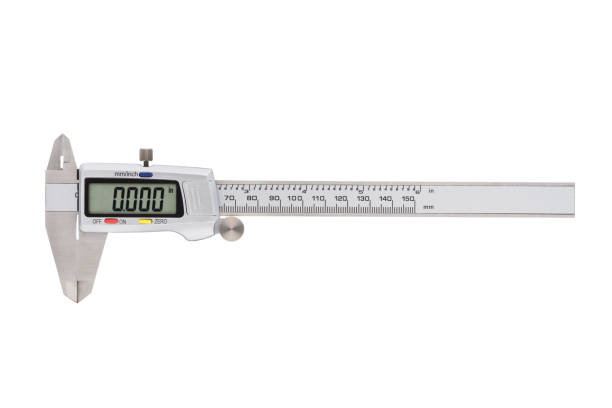 istock Metal digital caliper isolated on white 1292216454