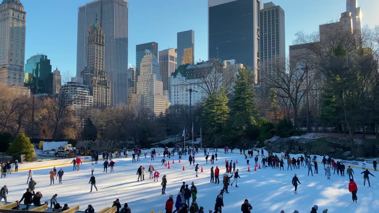 Ice Skating in Central Park. Wollman Rink