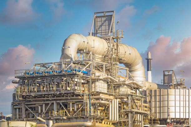 istock Oil refinery plant with sky background. 1292216721