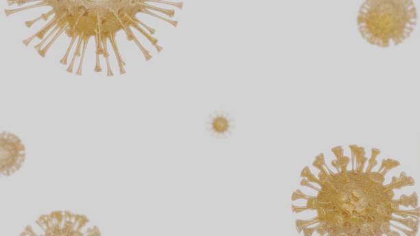 istock 3d render  Coronavirus 2019-ncov flu microscopic view isolated on white background, covid-19 1292220743