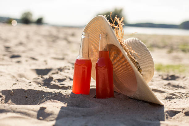 istock Cocktails in the sand ready for a beach party 1292222117
