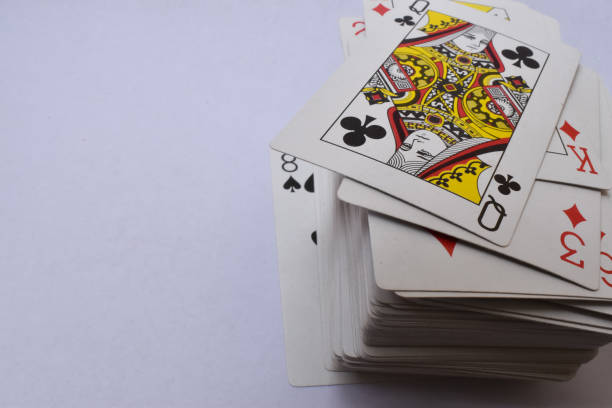 poker solitaire rummy cards - rummy leisure games number color image imagens e fotografias de stock