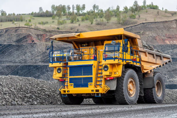 istock Large quarry dump truck. Transport industry. 1292223047