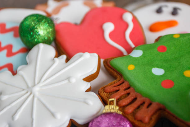 istock Gingerbreads with different decorations from confectionery mastic 1292229589