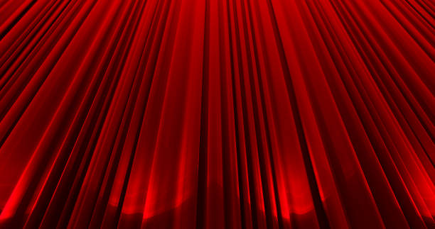 istock 3D render of Awards show background with closed red curtains. 1292229809