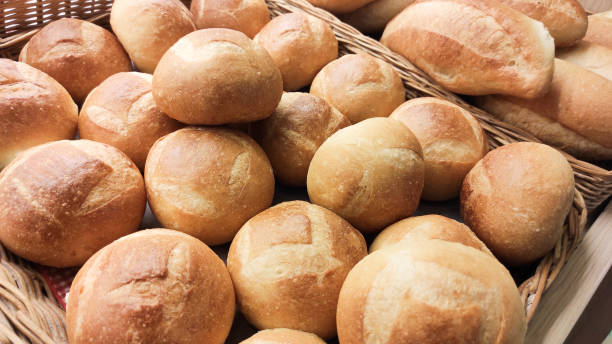 Delicious fresh bread from bakery shop