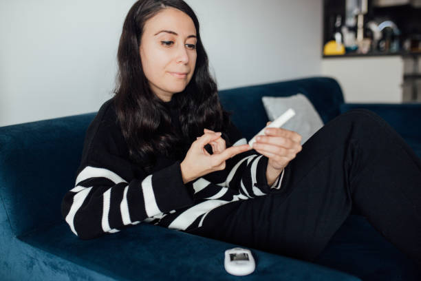 istock Diabetes doing blood glucose measurement 1292236328