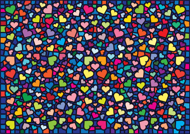 istock heart design colorful stained glass background illustration vector 1292240460