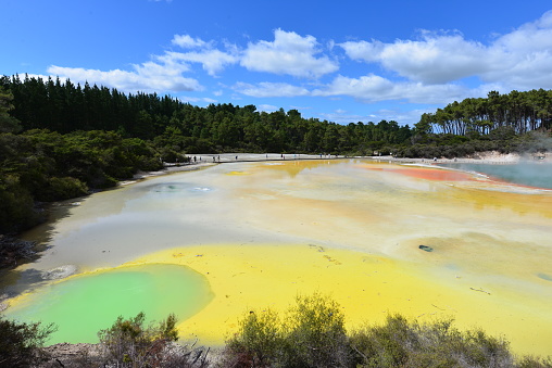 Lake view in Waitangi town, New Zealand