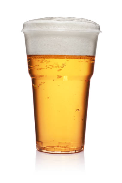 istock Yellow beer in a plastic disposable cup. 1292245734