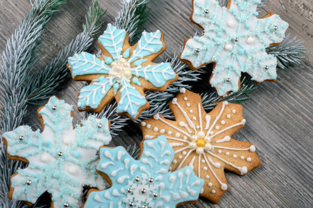 Christmas cookies and Christmas tree