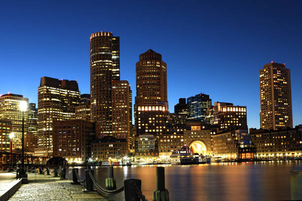 istock Boston, Massachusetts  city center at night 1292252557