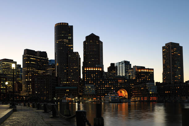 istock Boston, Massachusetts  city center at dusk 1292252642