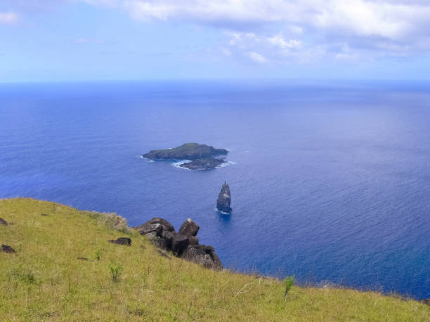 istock Easter Island coastline. Easter Island coast, rocks, ocean. 1292253762