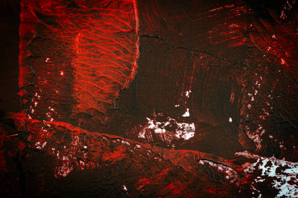 istock Black and red hand painted acrylic background 1292257302