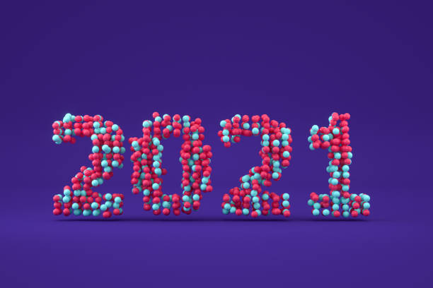 istock 2021 Text with Spheres, New Year Concept 1292257486
