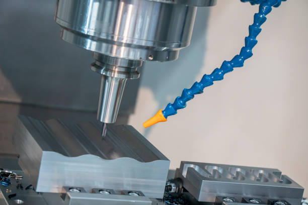 istock The  CNC  milling machine cutting  the mold parts. 1292258769