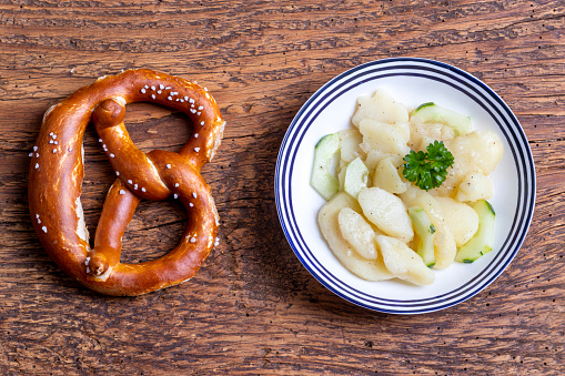 overview of a bavarian potato salad