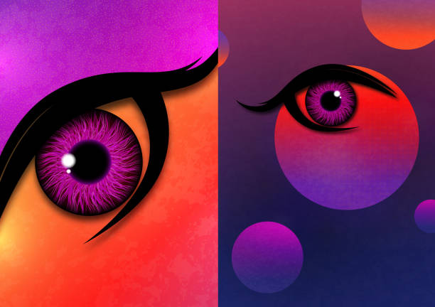 istock Collection of postcards. Creative mystic eye, flowing style, gradient background, texture. Poster, banner, flyer. Vector illustration 1292259767